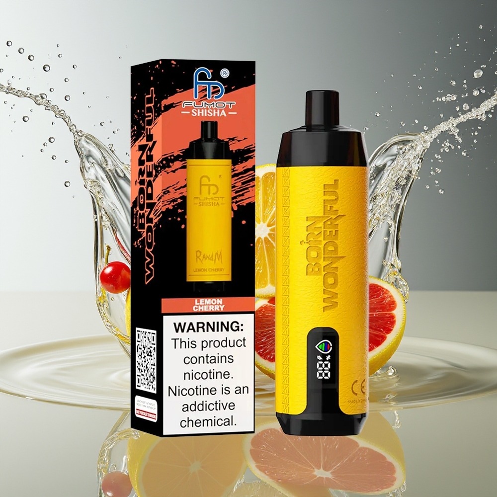 RandM Fumot Shisha 10000 Puffs Wegwerp Vape Citroen Kers Type-C 18ml 0.6ohm