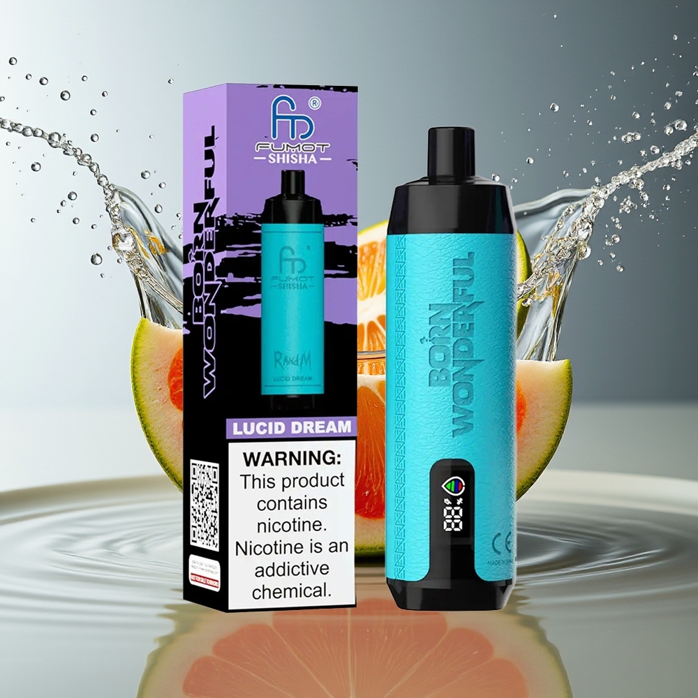 RandM Fumot Shisha 10000 Puffs Wegwerp Vape Helende Droom Type-C LED Mesh 18ml 0.5% Nic