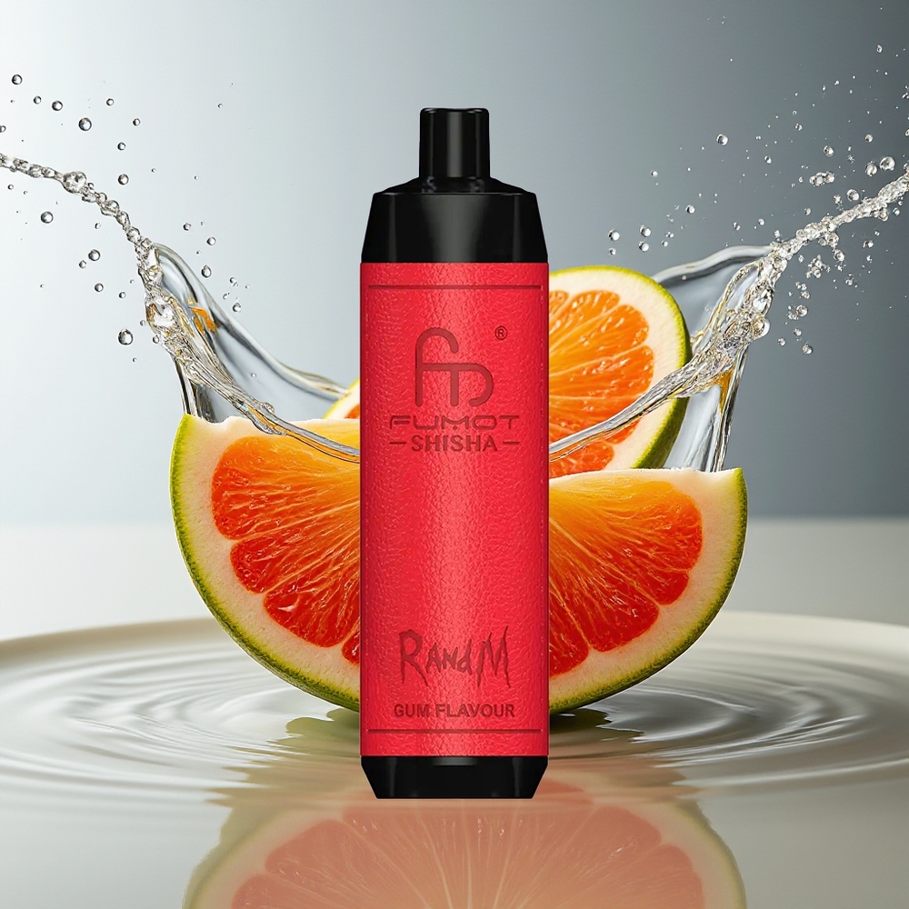 RandM Fumot Shisha 10000 Puffs Wegwerp Vape Kauwgom Smaak LED Mesh Type-C 0.5% Nic