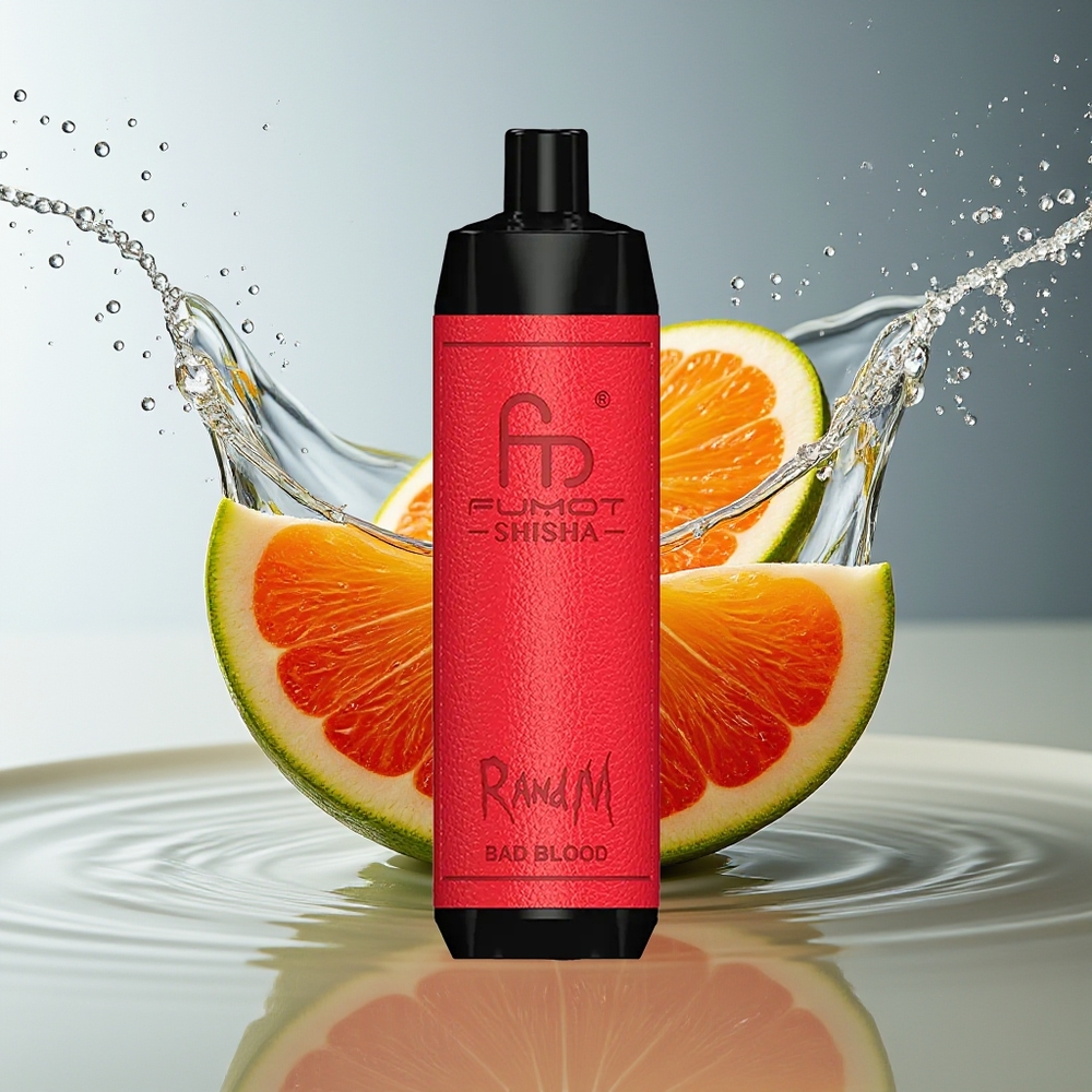 RandM Fumot Shisha 10000 Puffs Wegwerp Vape Slecht Bloed 18ml 850mAh Mesh Coil Type-C