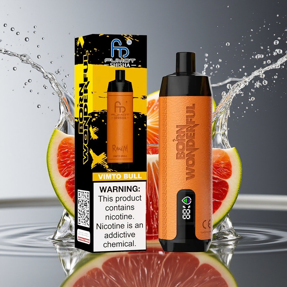 RandM Fumot Shisha 10000 Puffs Wegwerp Vape Vimto Stier 18ml 0.6ohm Mesh Type-C