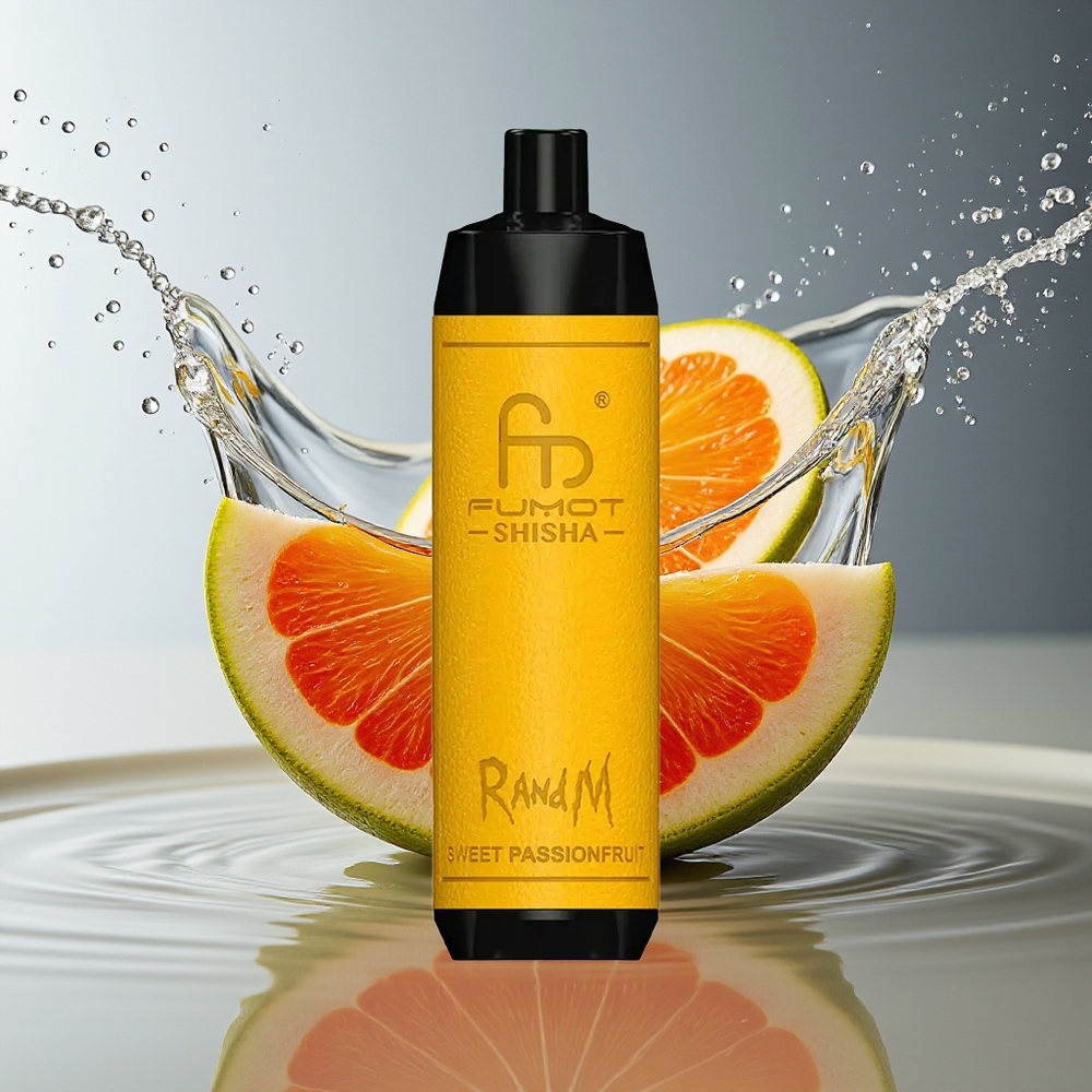 RandM Fumot Shisha 10000 Puffs Wegwerp Vape Zoete Passievrucht LED Type-C 0.5% Nic