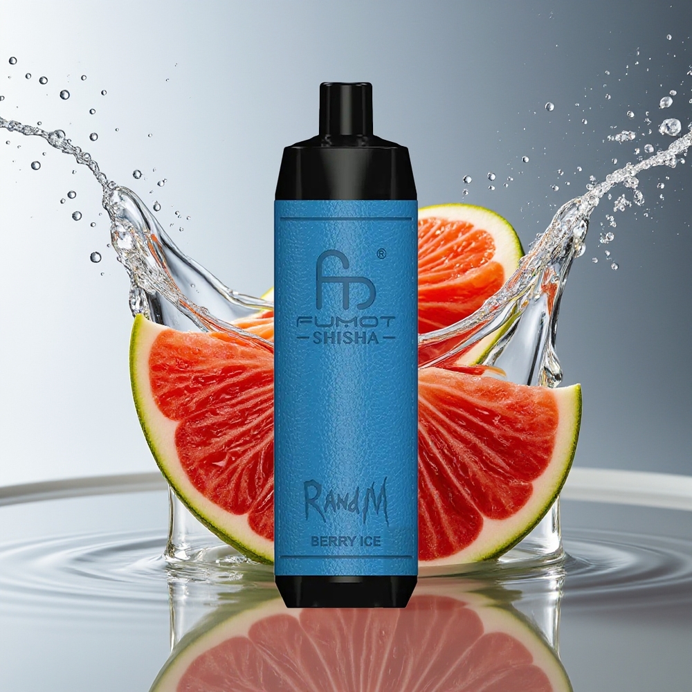 RandM Fumot Shisha 10000 Pufs Bes Ice LED Mesh Coil 18ml Type-C 0.5% Nic