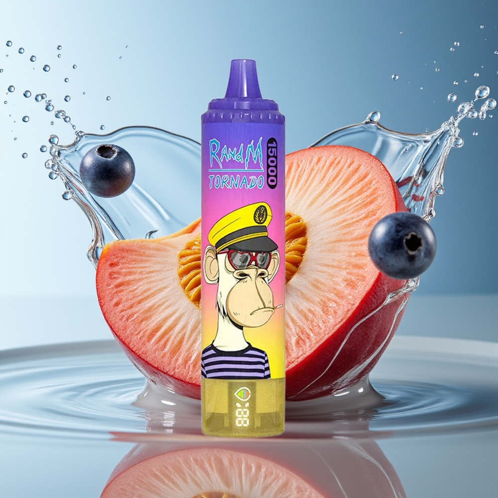 RandM Fumot Tornado 15000 Peperblauwe Snoep 25ml 850mAh Mesh LCD Type-C