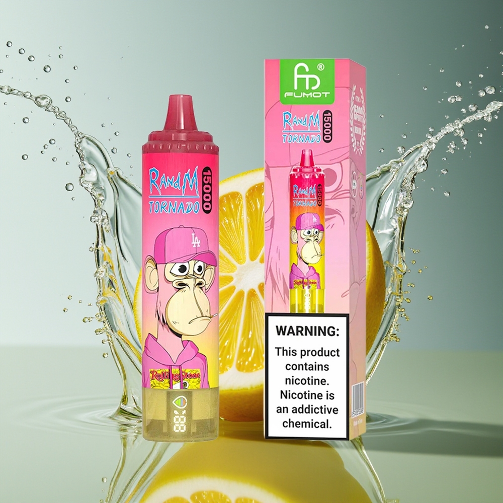 RandM Fumot Tornado 15000 Puffs 25ml Citroen Mesh Coil LCD Type-C