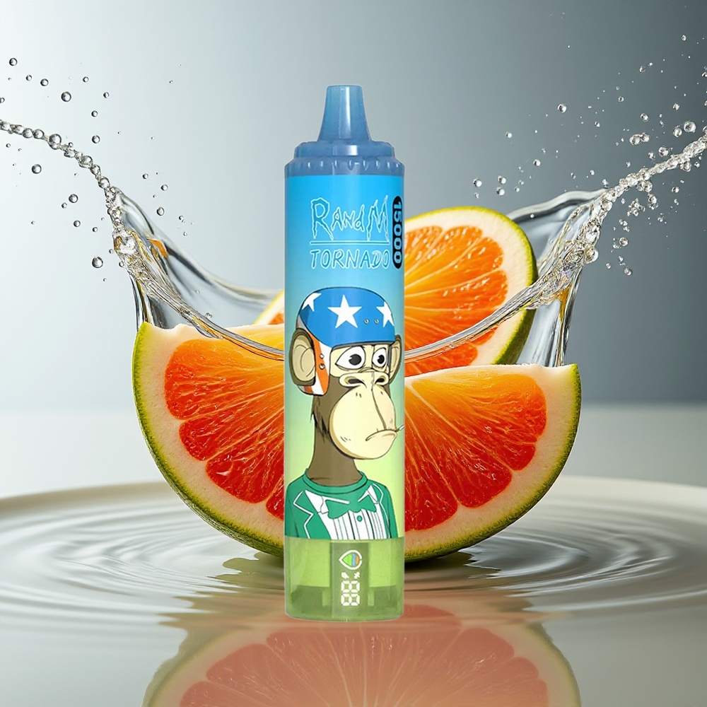 RandM Fumot Tornado 15000 Puffs Disposable Gummybeer (Gomberen) LCD Type-C Mesh 25ml 850mAh