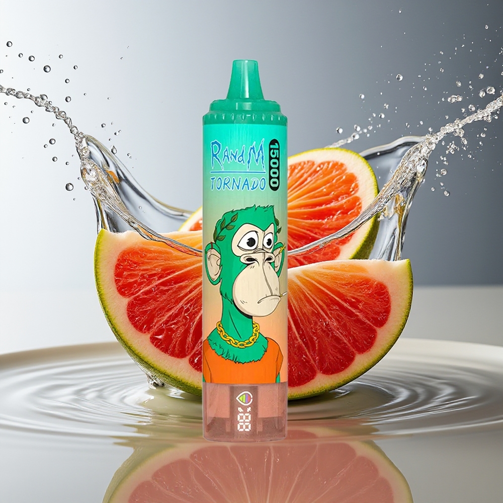 RandM Fumot Tornado 15000 Puffs Drievoudige Bes Wegwerp Vape LCD Type-C