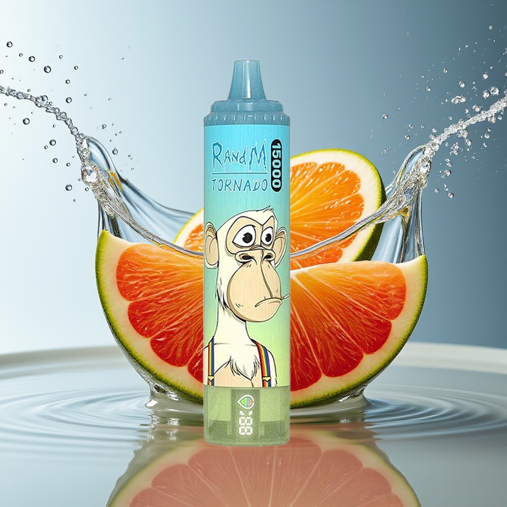 RandM Fumot Tornado 15000 Puffs IJs Pop Wegwerp Vape Mesh Coil Type-C LCD