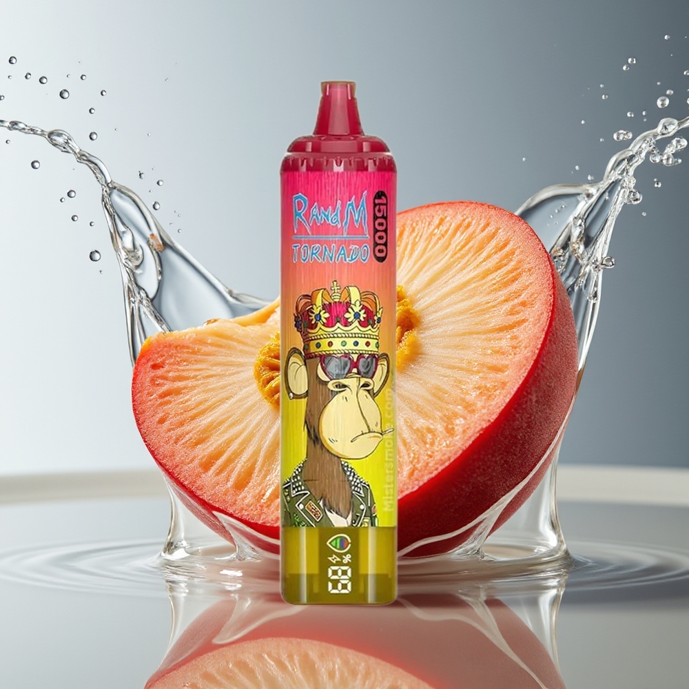 RandM Fumot Tornado 15000 Puffs IJsperzik 25ml 850mAh Mesh LCD Type-C