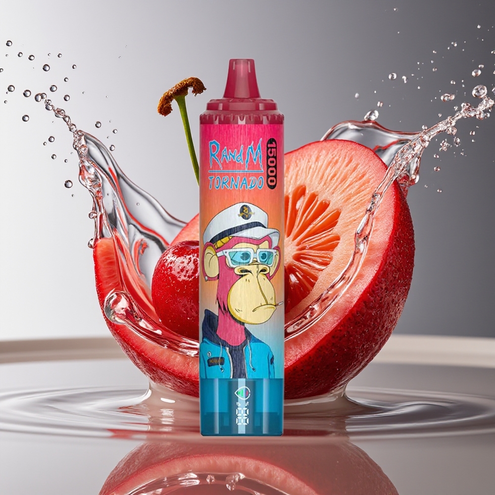 RandM Fumot Tornado 15000 Puffs Kers Wegwerp Vape 25ml 850mAh Mesh LCD Type-C