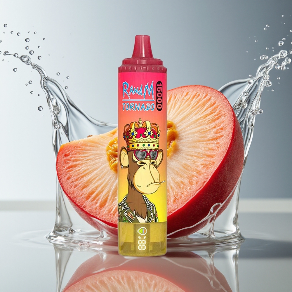 RandM Fumot Tornado 15000 Puffs Perzijs IJs 25ml 850mAh Mesh LCD Type-C