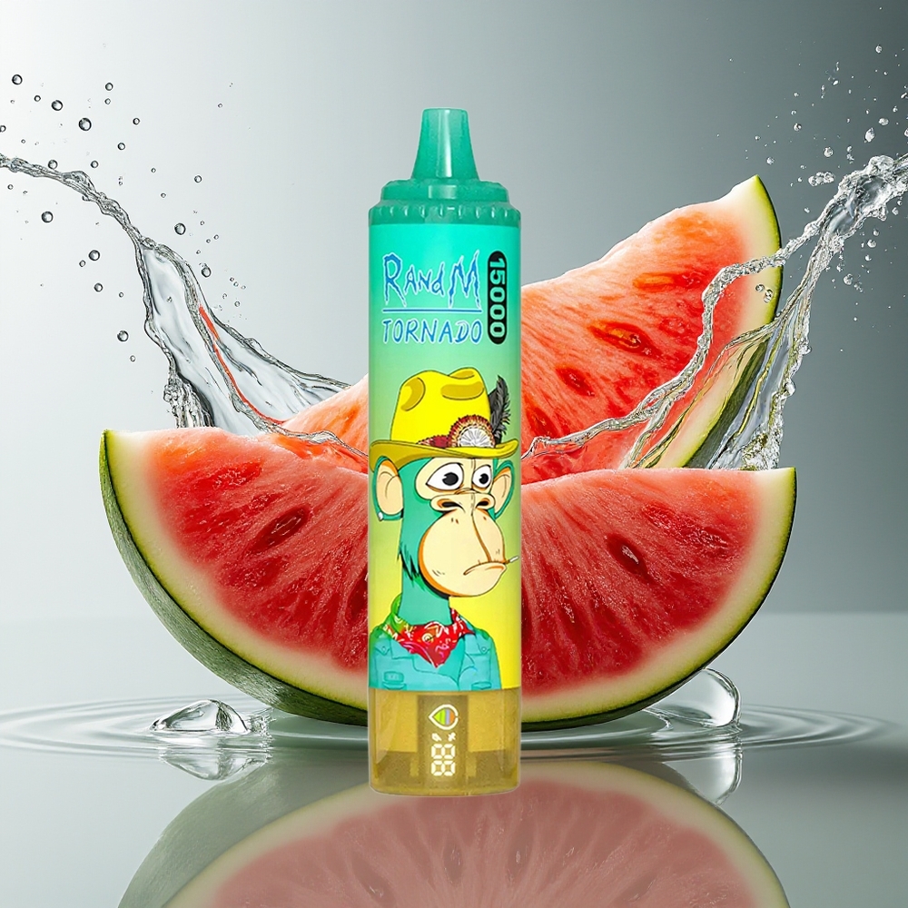 RandM Fumot Tornado 15000 Puffs Watermeloen Ijs Mesh Coil LCD Type-C