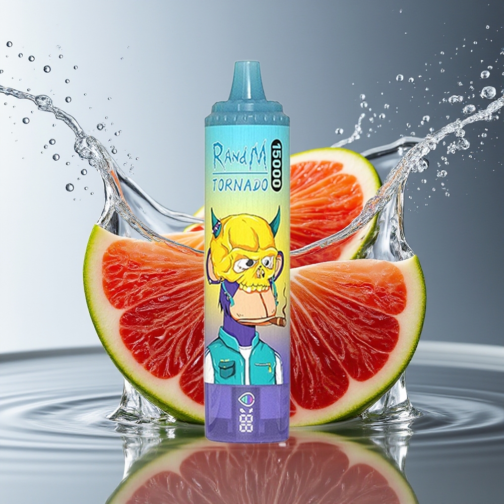 RandM Fumot Tornado 15000 Puffs Wegwerp Vape Druiven Ijs 25ml 850mAh Mesh LCD Type-C