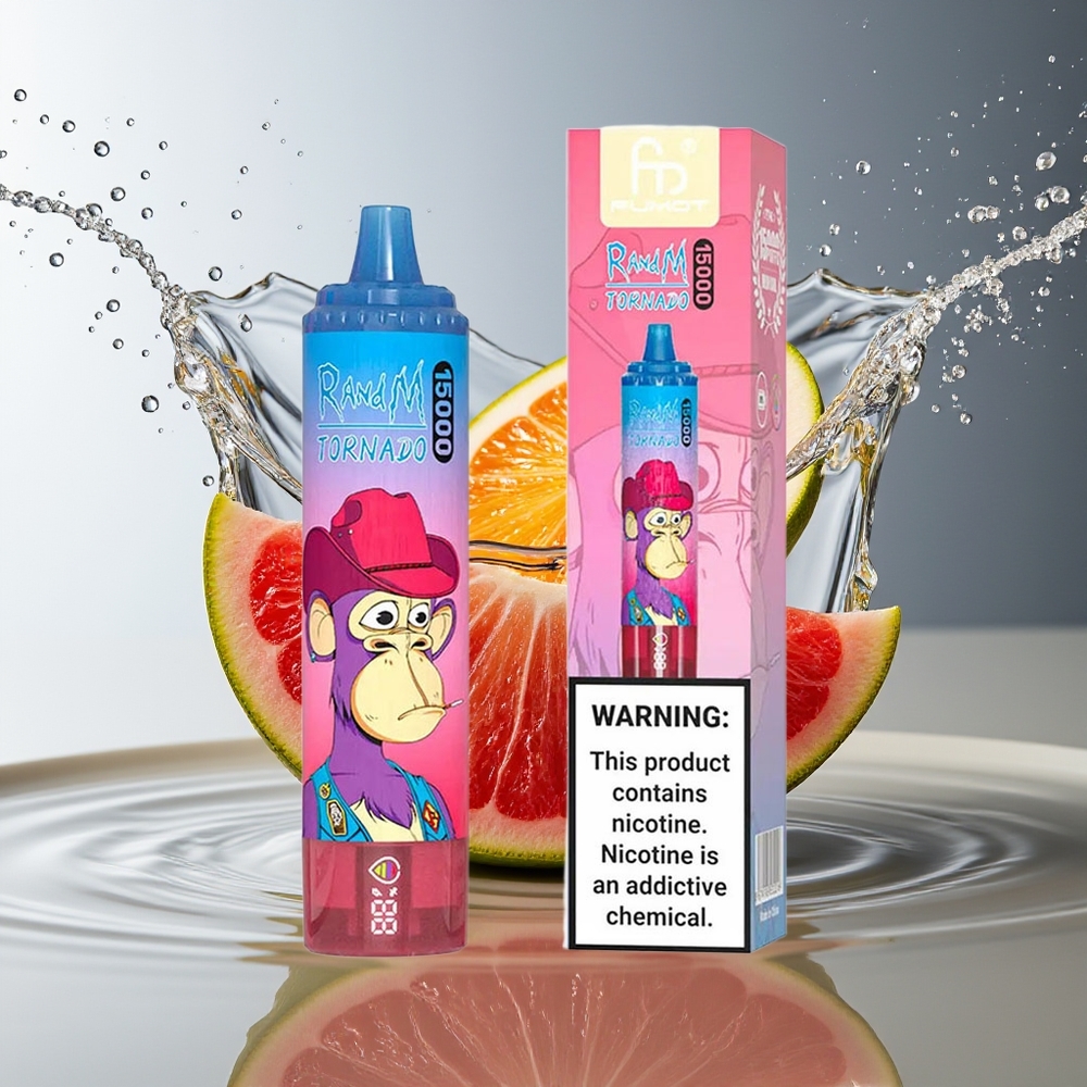 RandM Fumot Tornado 15000 Puffs Wegwerp Vape Gemengde Bes 25ml 850mAh Mesh LCD