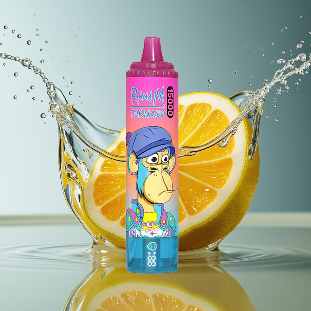 RandM Fumot Tornado 15000 Puffs Wegwerp Vape Limonade 25ml 850mAh Mesh LCD