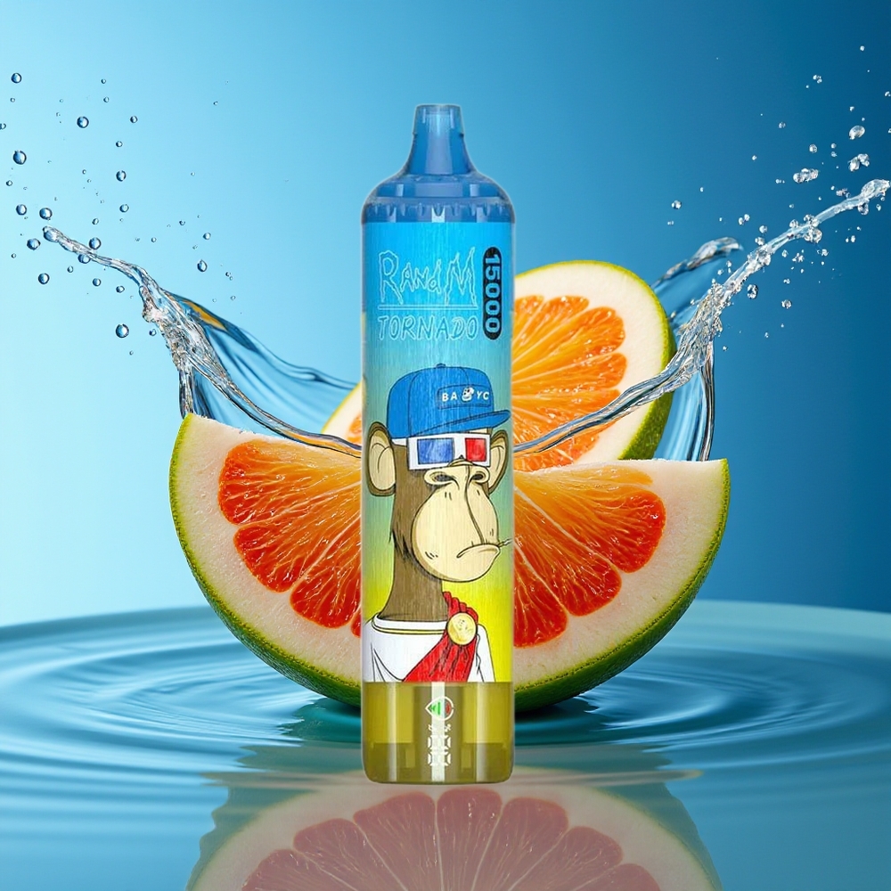 RandM Fumot Tornado 15000 Puffs Wegwerp Vape Meneer Blauw 25ml 850mAh Mesh LCD