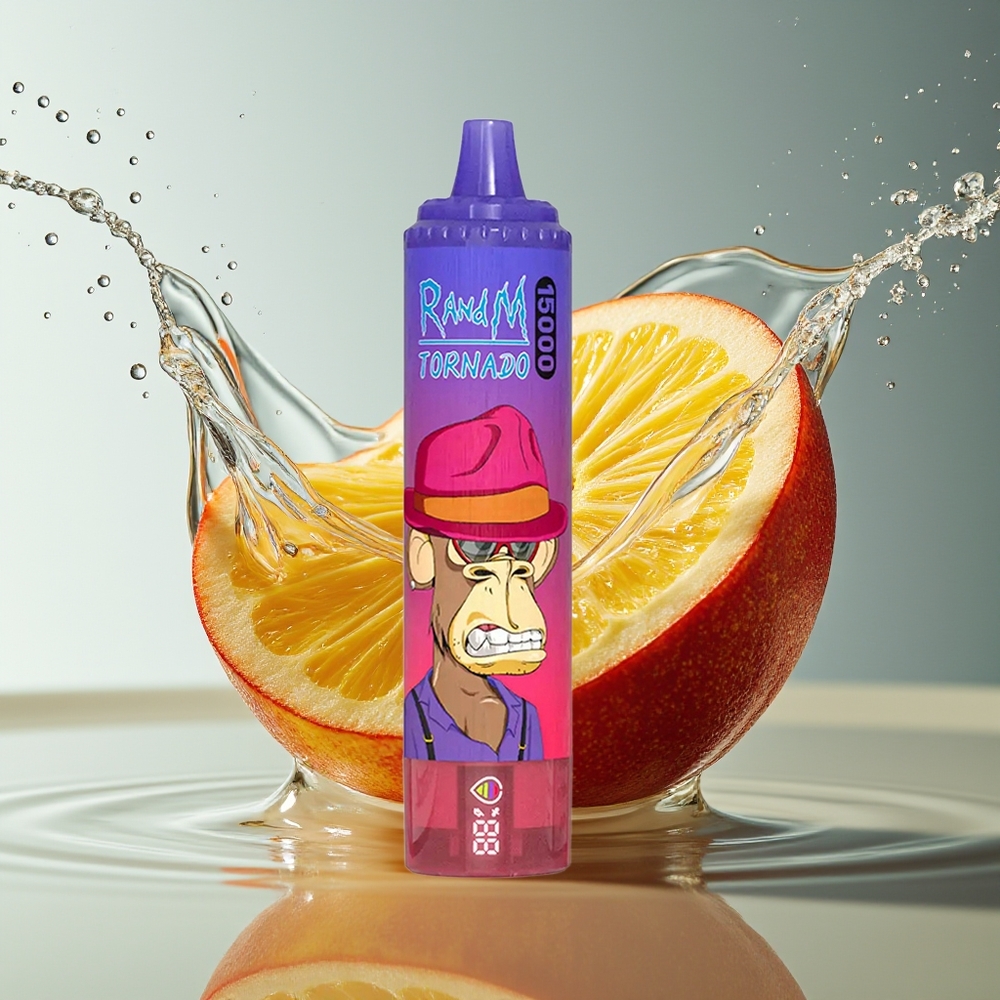 RandM Fumot Tornado 15000 Puffs Zure Appel Mesh Coil Type-C LCD