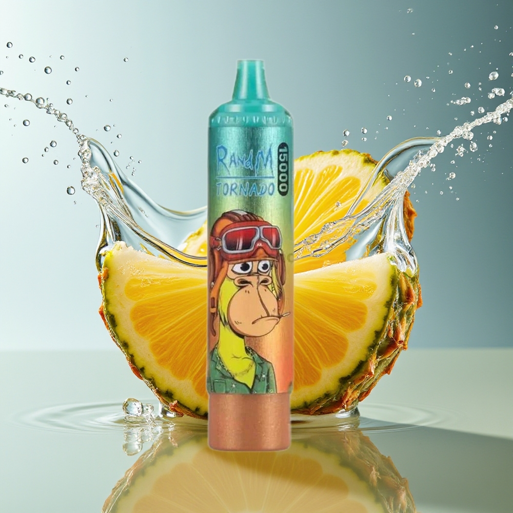 RandM Fumot Tornado 15.000 Puffs IJs Ananas LCD Mesh Coil Type-C