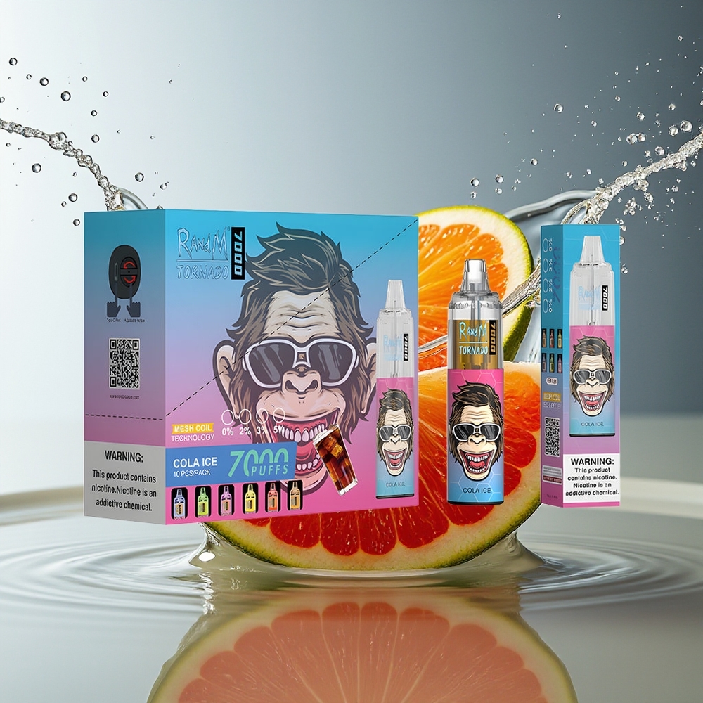 RandM Fumot Tornado 7000 14ML Mesh Cola Ijs Type-C RGB Luchtregelaar