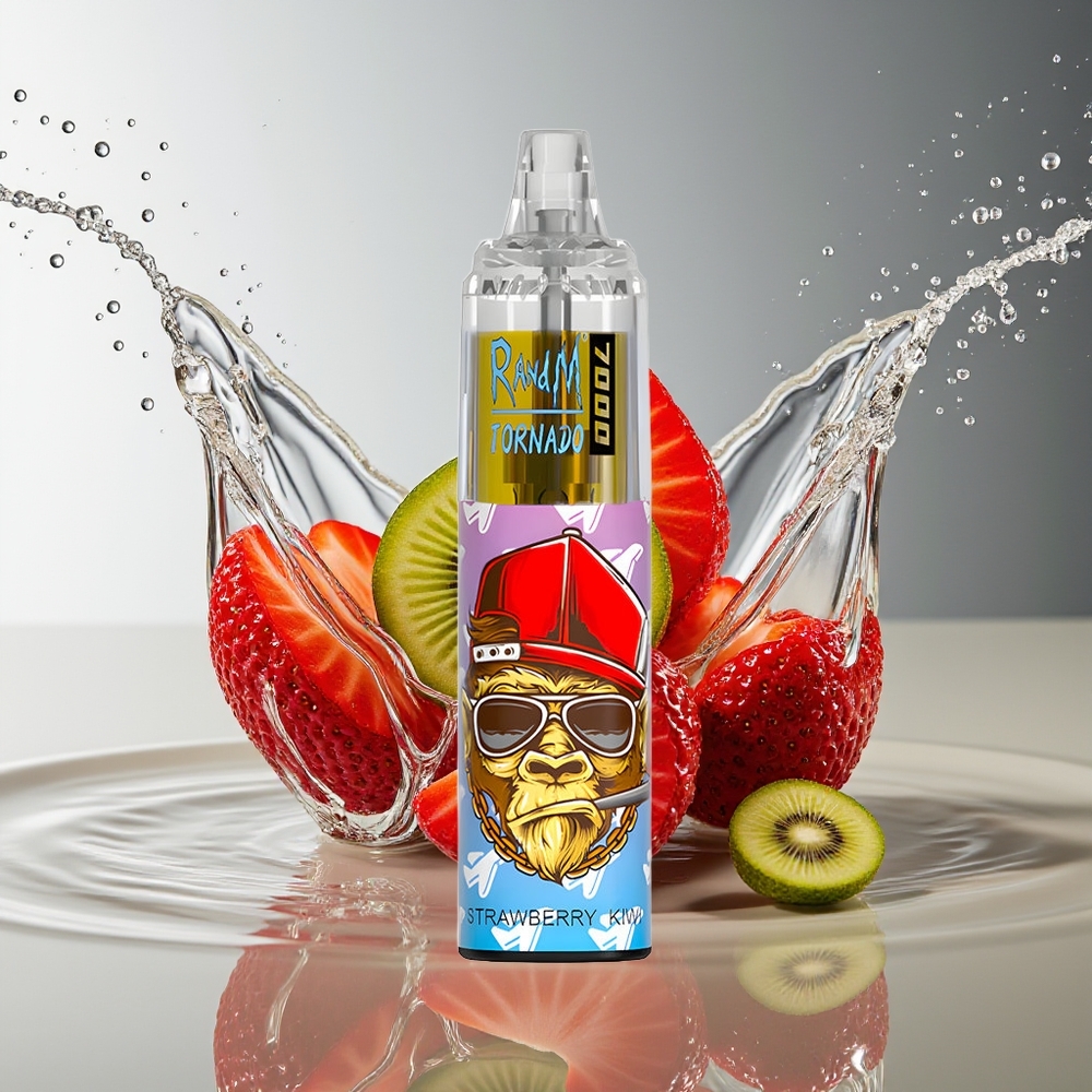 RandM Fumot Tornado 7000 Aardbei Kiwi 14ML Mesh Type-C RGB Luchtregeling