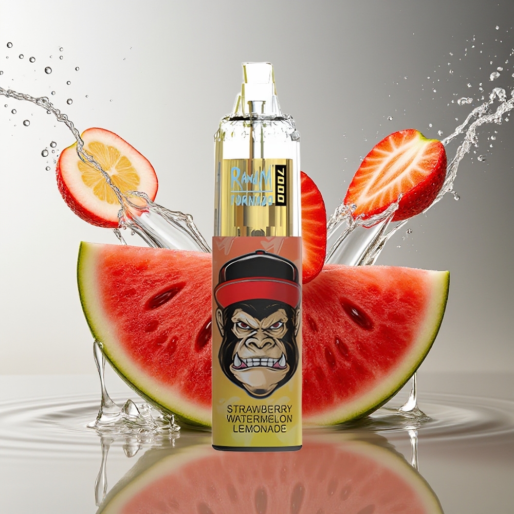 RandM Fumot Tornado 7000 Aardbei Watermeloen Limonade Mesh Coil Type-C RGB Luchtregeling