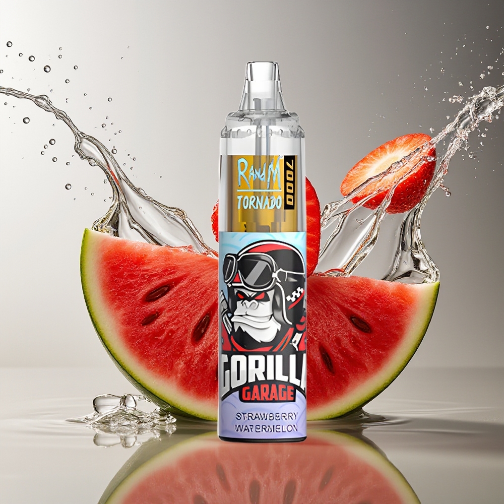 RandM Fumot Tornado 7000 Aardbei Watermeloen Mesh Coil Type-C RGB Luchtregeling