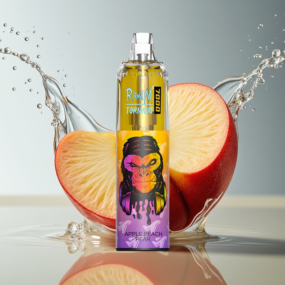 RandM Fumot Tornado 7000 Appel Perzik Peer 14ML Mesh Coil Type-C RGB Luchtregeling