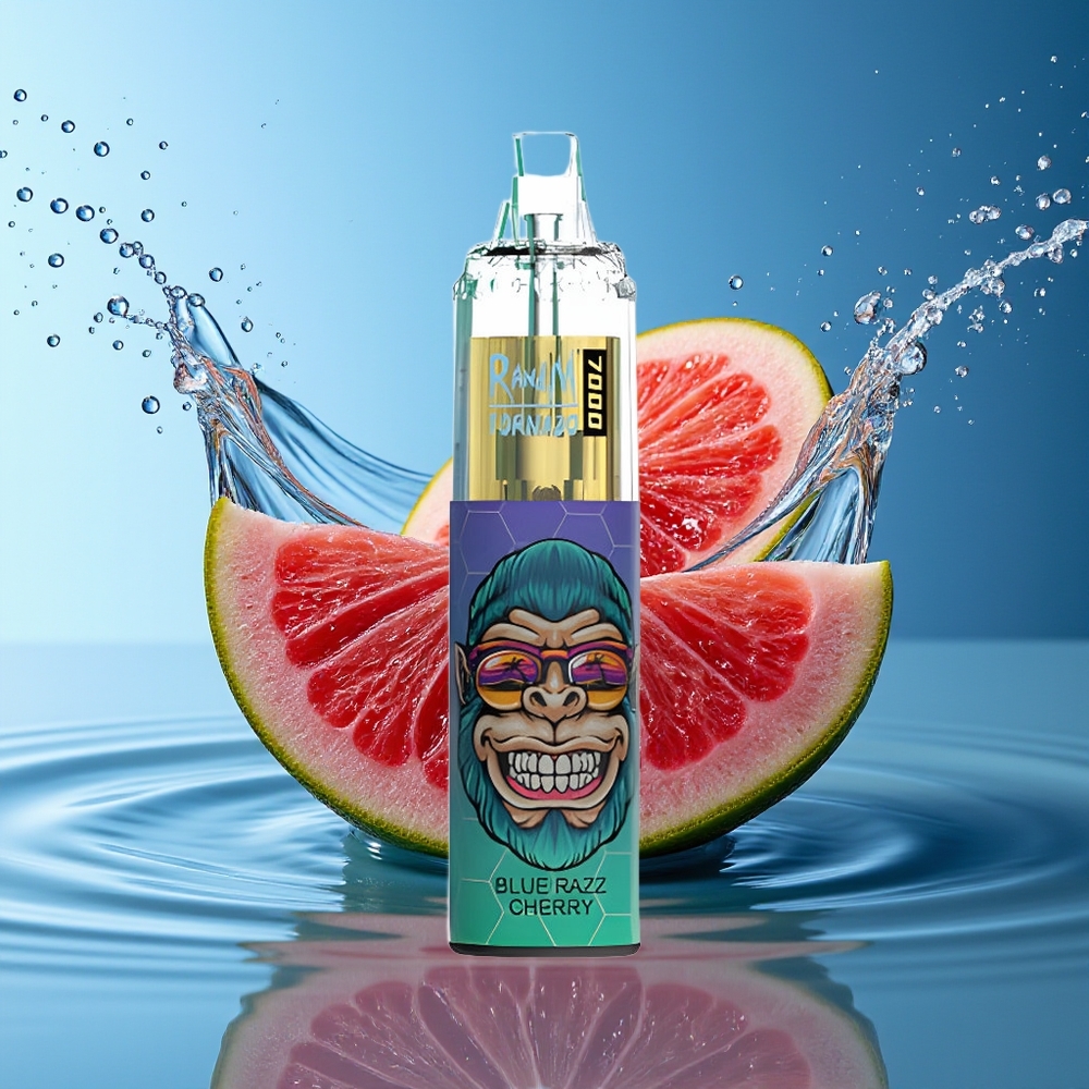 RandM Fumot Tornado 7000 Blauwe Framboos Kers Mesh Coil Type-C Luchtregeling RGB