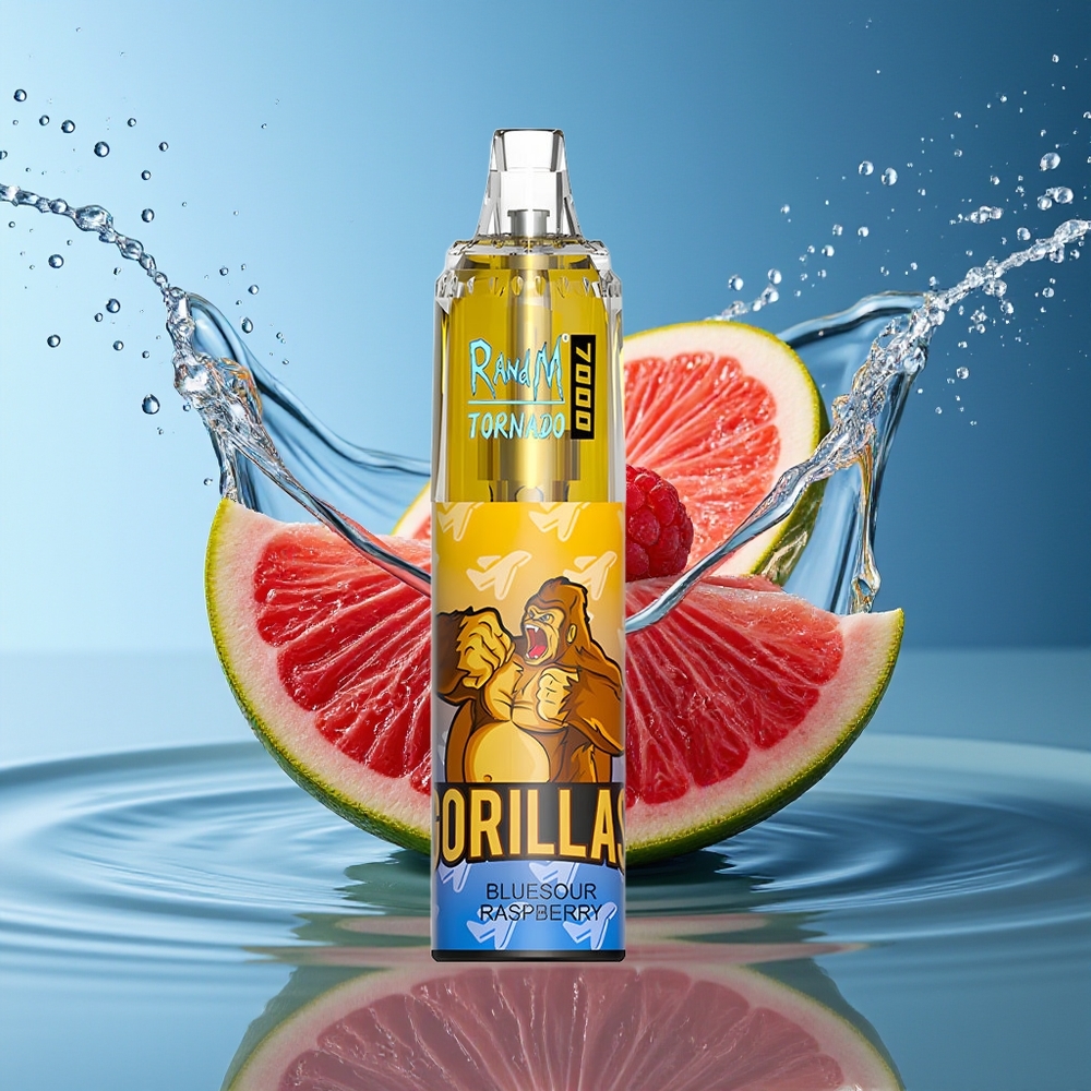 RandM Fumot Tornado 7000 Blauwzuur Framboos Mesh Coil Type-C Luchtregeling RGB