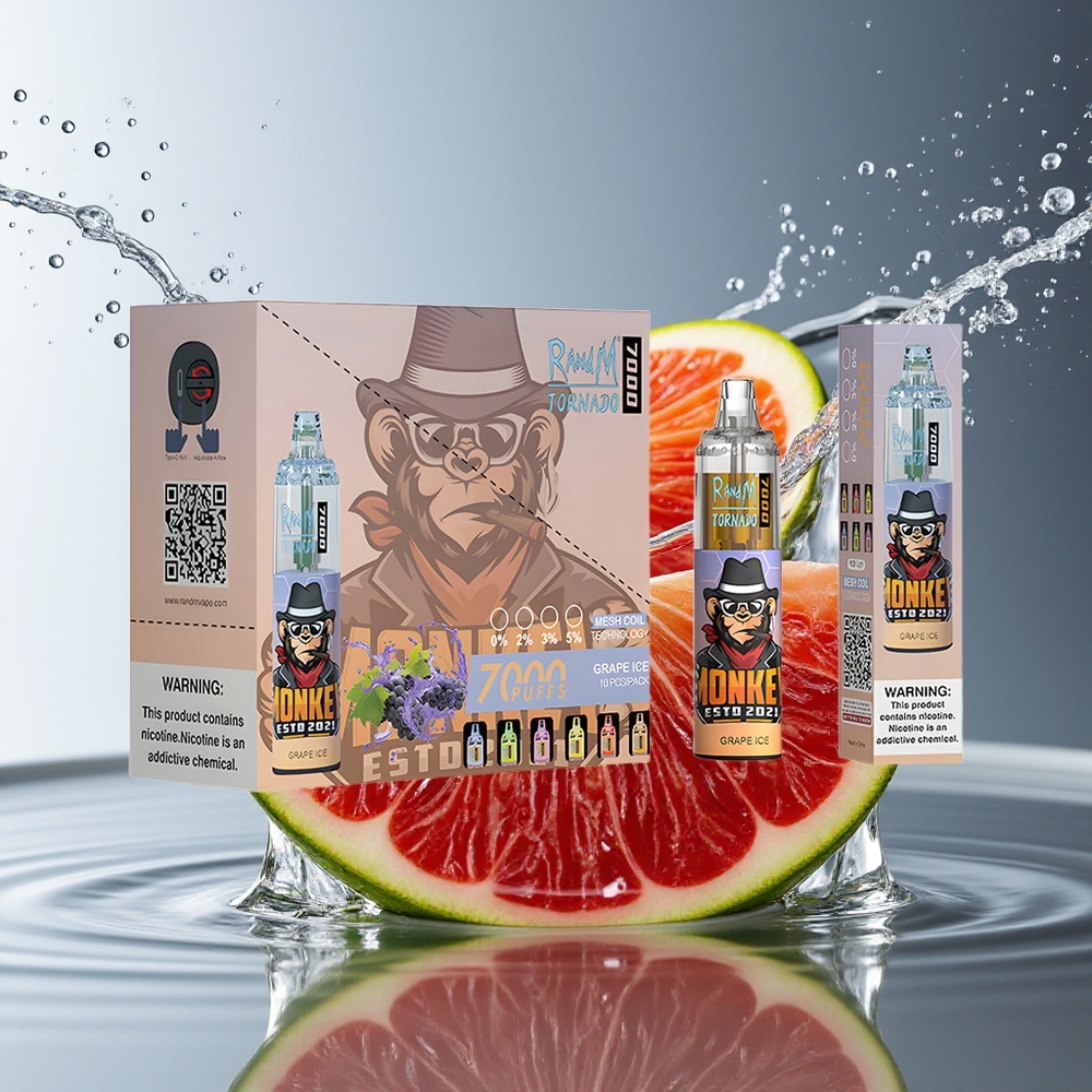 RandM Fumot Tornado 7000 Druiven IJs 14ML Mesh Coil Type-C RGB Luchtregeling