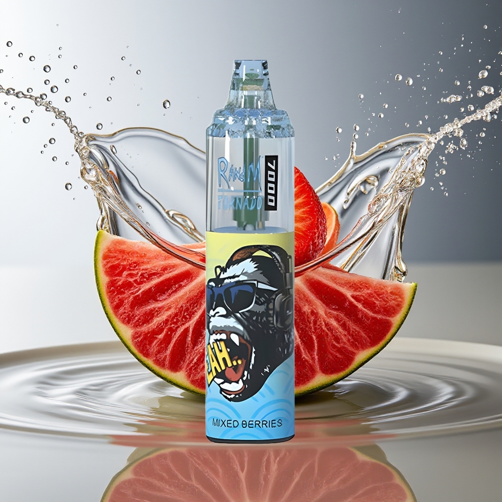 RandM Fumot Tornado 7000 Gemengde Bessen Mesh Coil Type-C Luchtregeling RGB