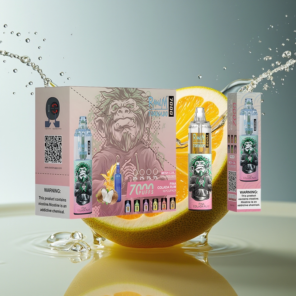 RandM Fumot Tornado 7000 Pina Colada Rum 14ML Mesh Type-C RGB Luchtregeling