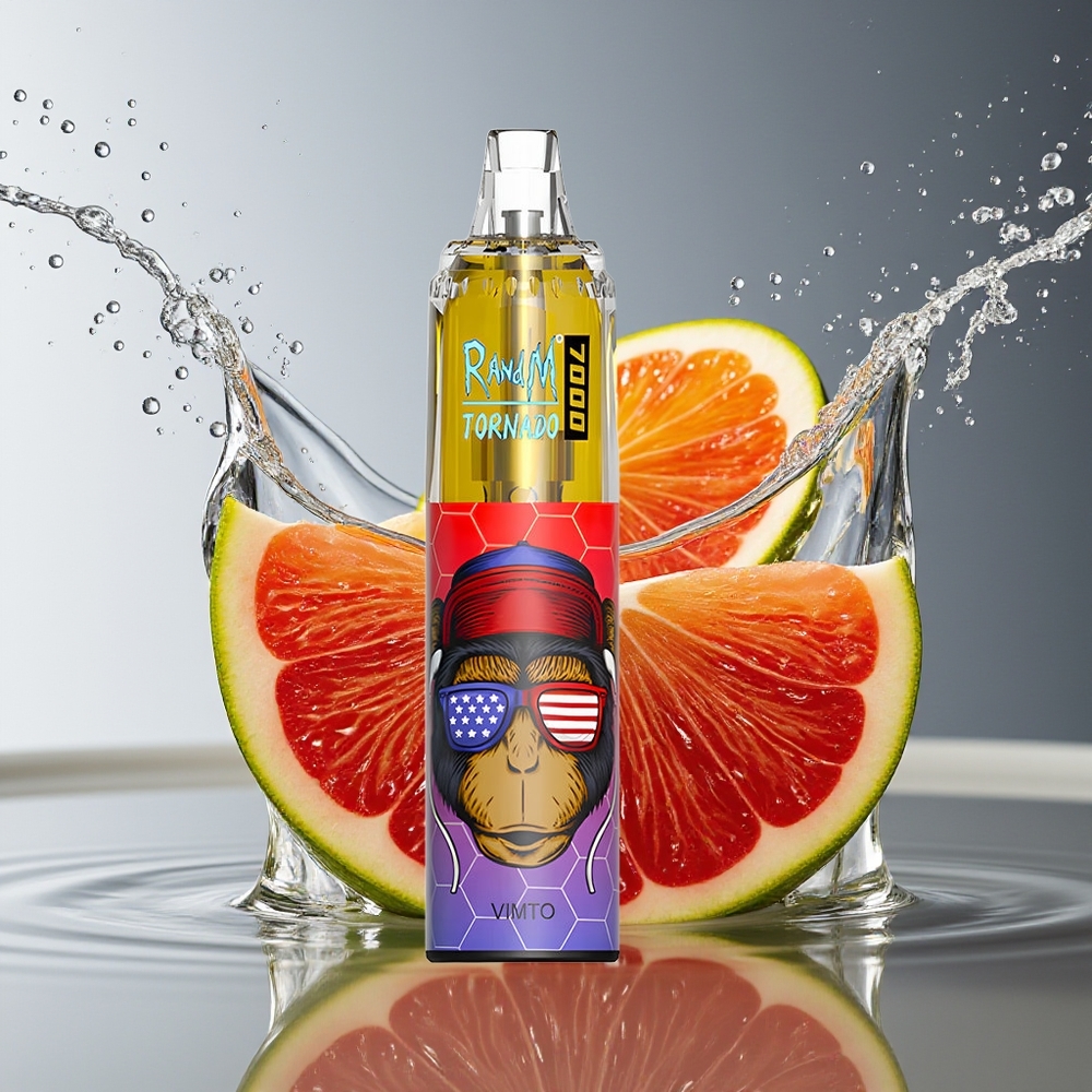 RandM Fumot Tornado 7000 Pufs Wegwerp Vape Vimto 14ML Mesh Type-C RGB Luchtregeling