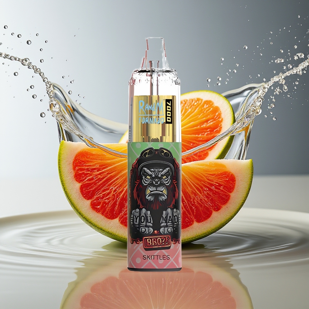 RandM Fumot Tornado 7000 Regendruppels Wegwerp Vape 14ML Mesh Coil Type-C RGB Luchtregeling