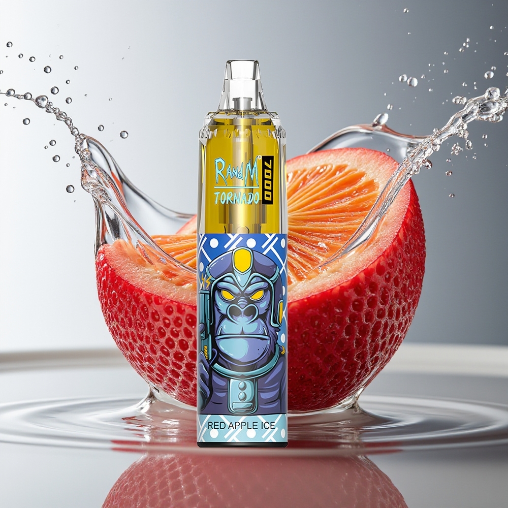 RandM Fumot Tornado 7000 Rode Appel Ijs 14ML Mesh Coil Type-C RGB Luchtregeling