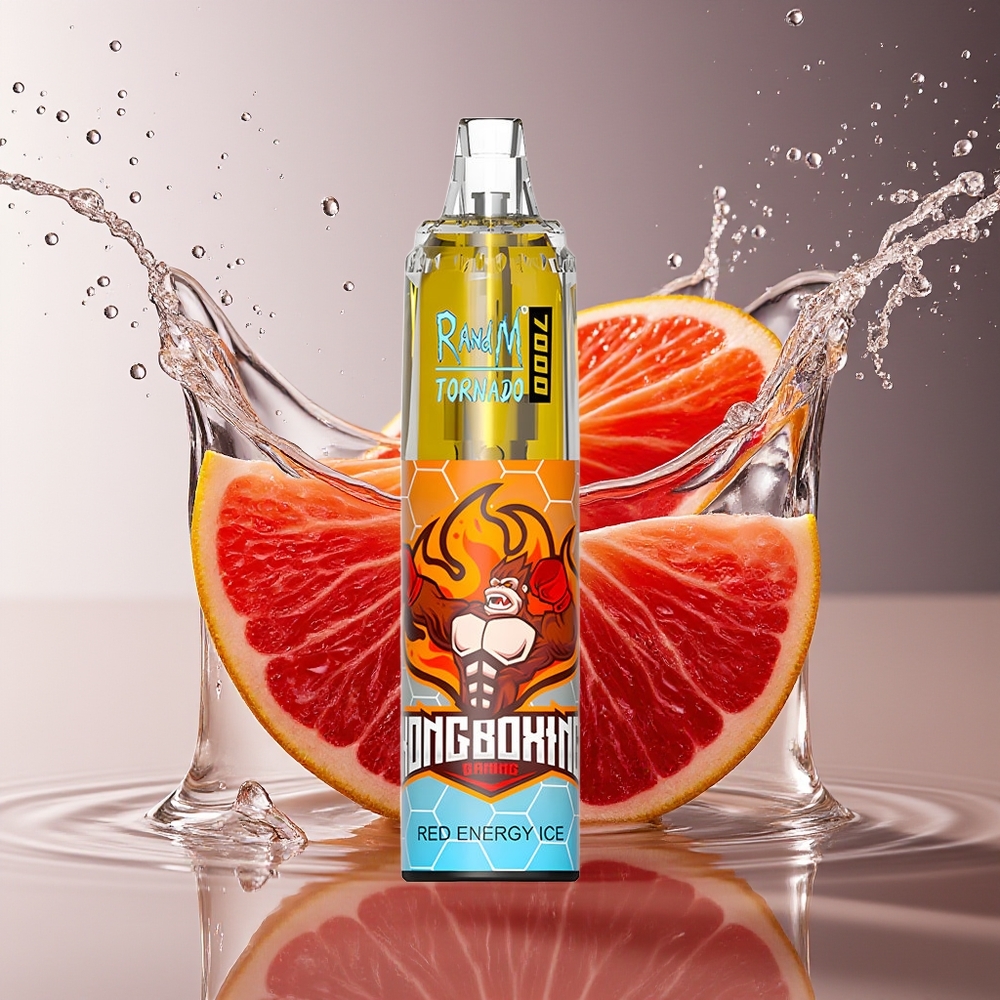 RandM Fumot Tornado 7000 Rode Energie Ijs 14ML Mesh Coil Type-C RGB Luchtregeling