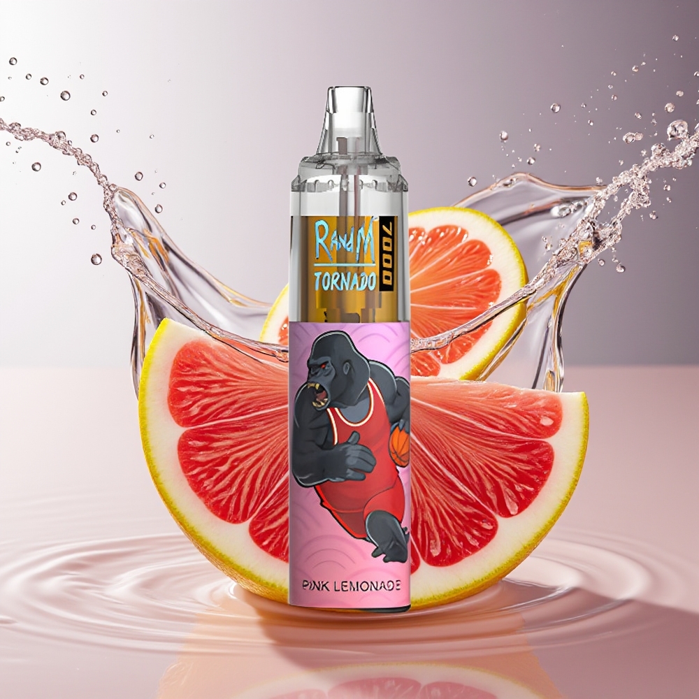 RandM Fumot Tornado 7000 Roze Limonade 14ML Mesh Coil Type-C RGB Luchtregeling