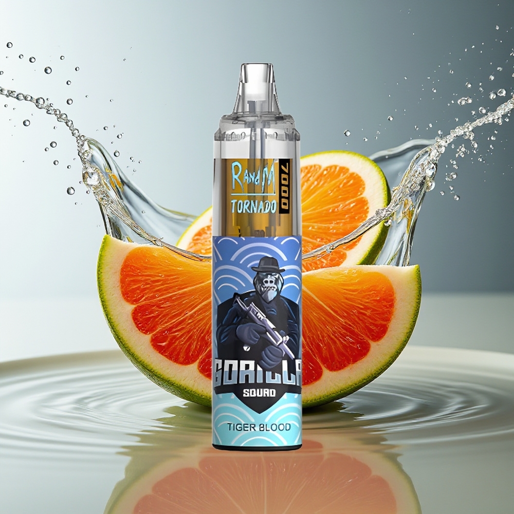 RandM Fumot Tornado 7000 Tijgerbloed 14ML Mesh Type-C RGB Luchtregeling