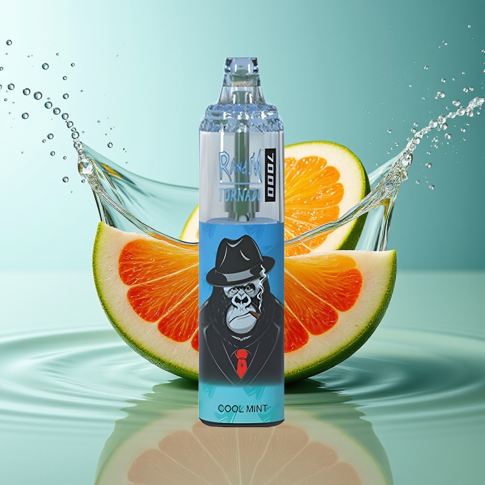 RandM Fumot Tornado 7000 Verfrissende Munt 14ML Mesh Coil Type-C RGB Luchtregeling