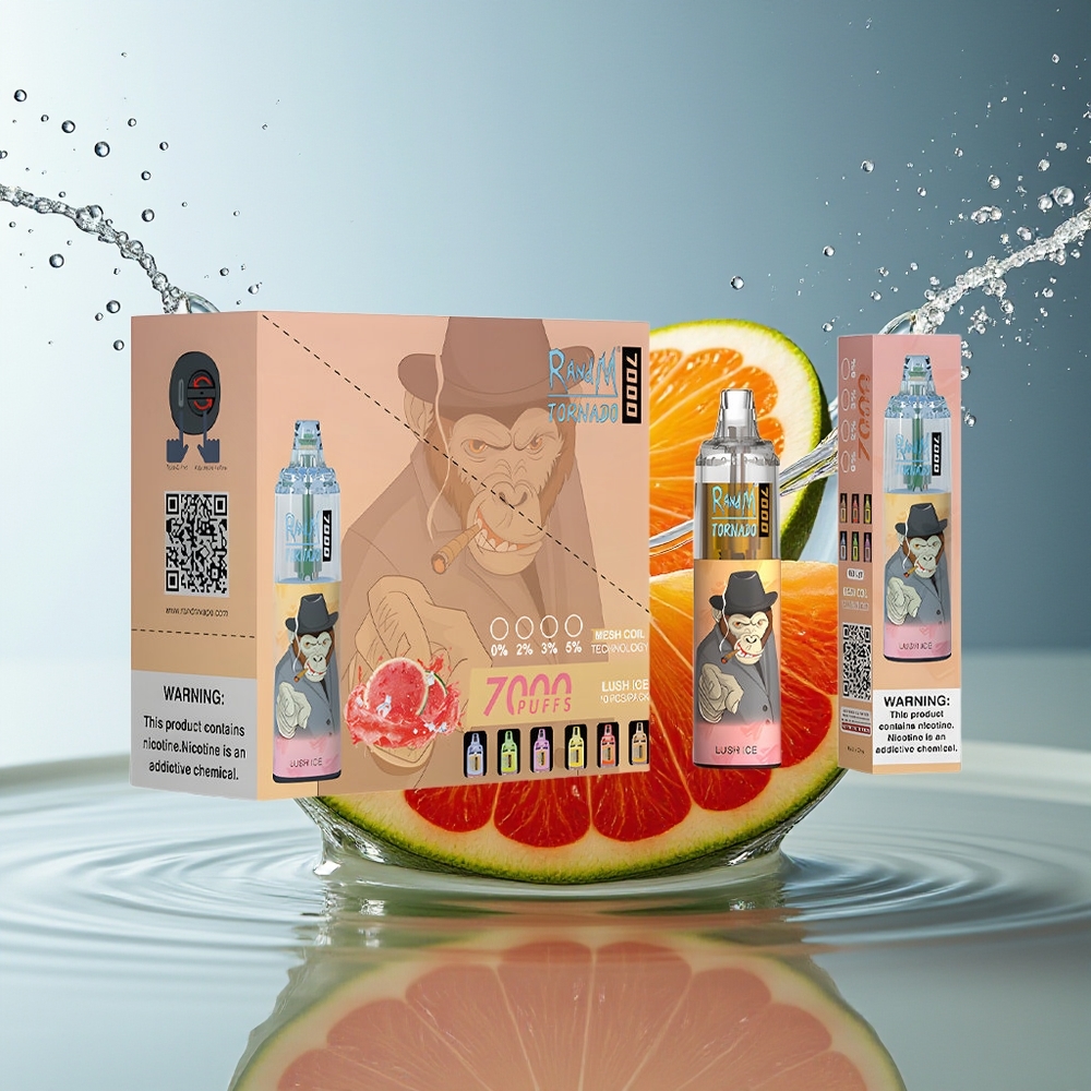 RandM Fumot Tornado 7000 Weelderig Ijs 14ML Mesh Type-C RGB Luchtregeling