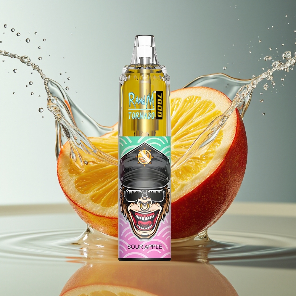 RandM Fumot Tornado 7000 Zure Appel Mesh Coil Type-C RGB Luchtregeling