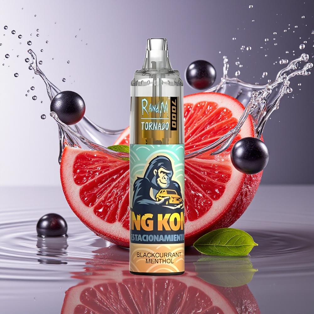 RandM Fumot Tornado 7000 Zwarte Bes Menthol Mesh Coil Type-C RGB Luchtregeling