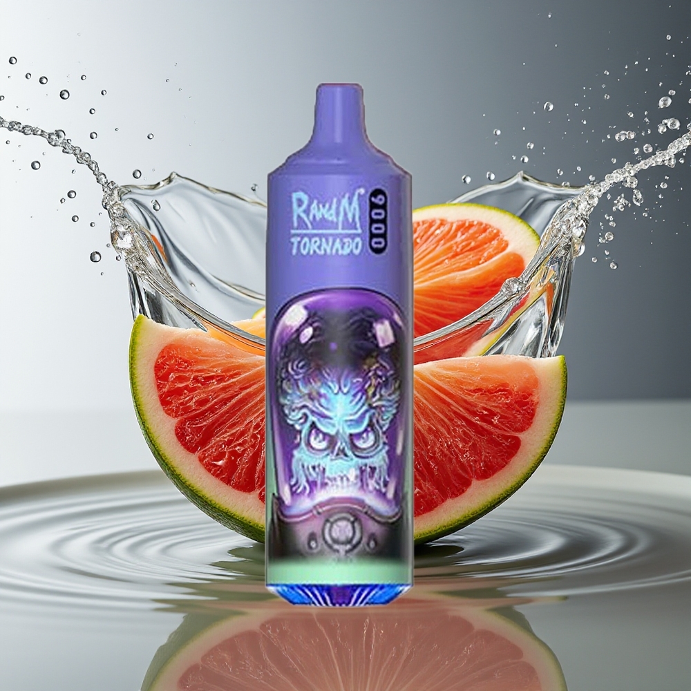 RandM Tornado 9000 Puffs Aloe Druif 850mAh Oplaadbaar 18mL Mesh Coil RGB Display