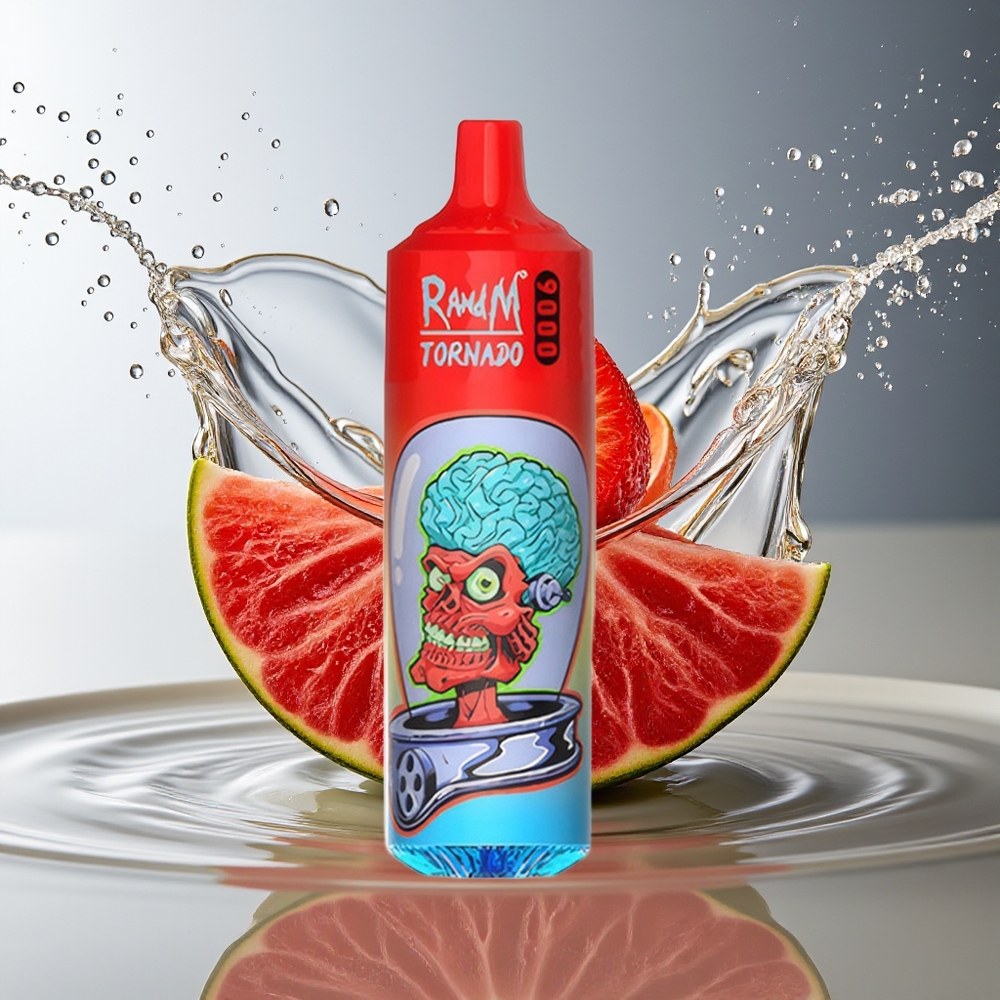 RandM Tornado 9000 Puffs Gemengde Bessen 850 mAh Oplaadbaar Mesh Coil RGB Display