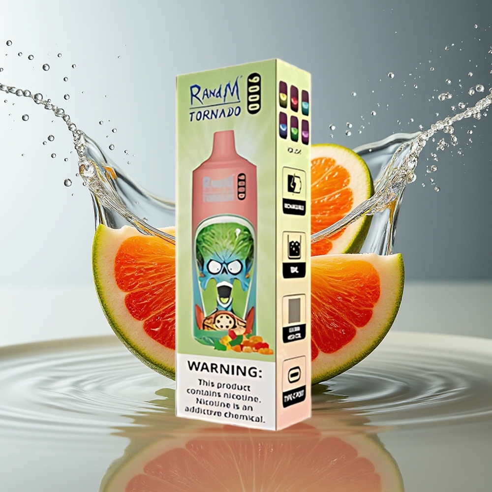 RandM Tornado 9000 Puffs Gummybeer Mesh Coil RGB Display 18mL 850mAh