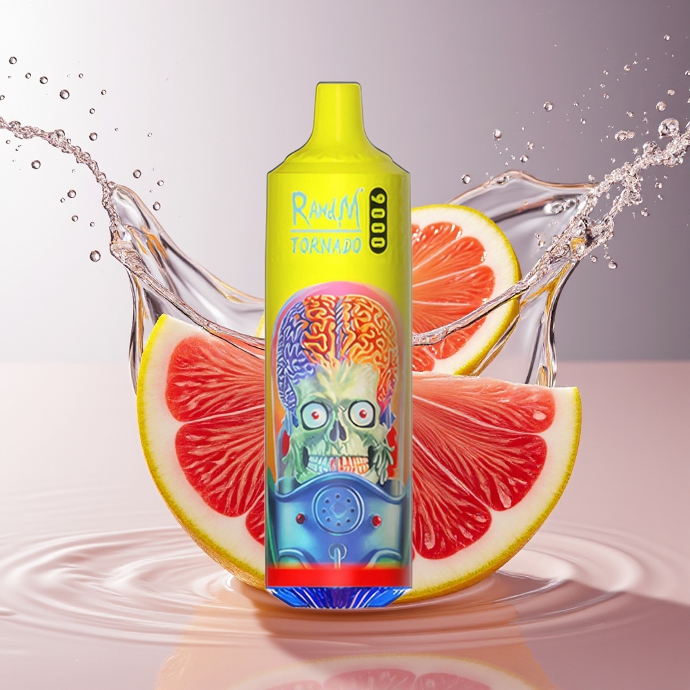 RandM Tornado 9000 Puffs Roze Limonade Mesh Coil RGB Display 850mAh 18ml