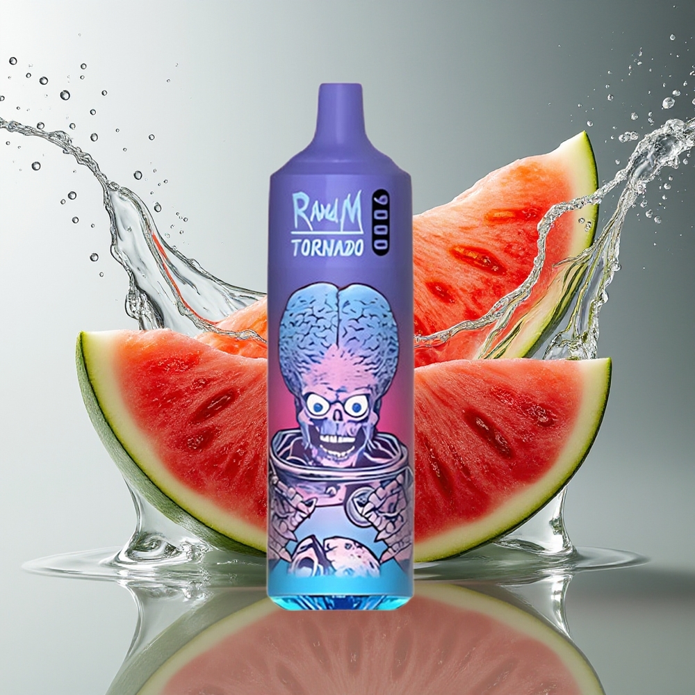 RandM Tornado 9000 Puffs Watermeloen Brazz IJs Mesh Display Rechargeable