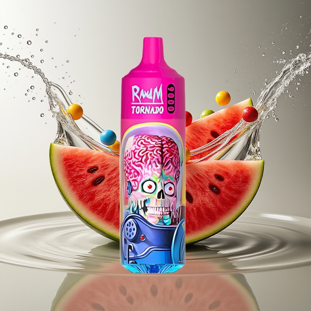 RandM Tornado 9000 Puffs Watermelon Skittles 850mAh 18mL Mesh RGB 54 Varianten