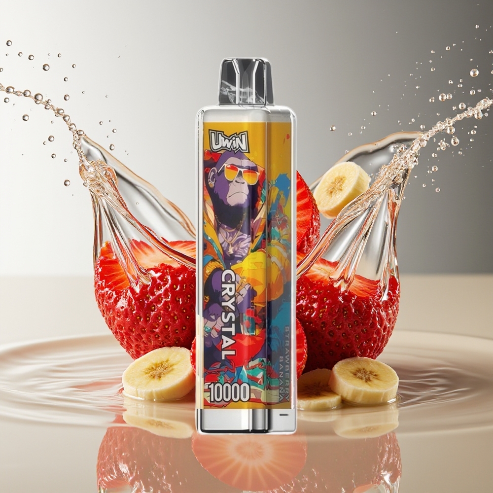 Uwin Crystal 10000 Puffs Aardbei Banaan RGB