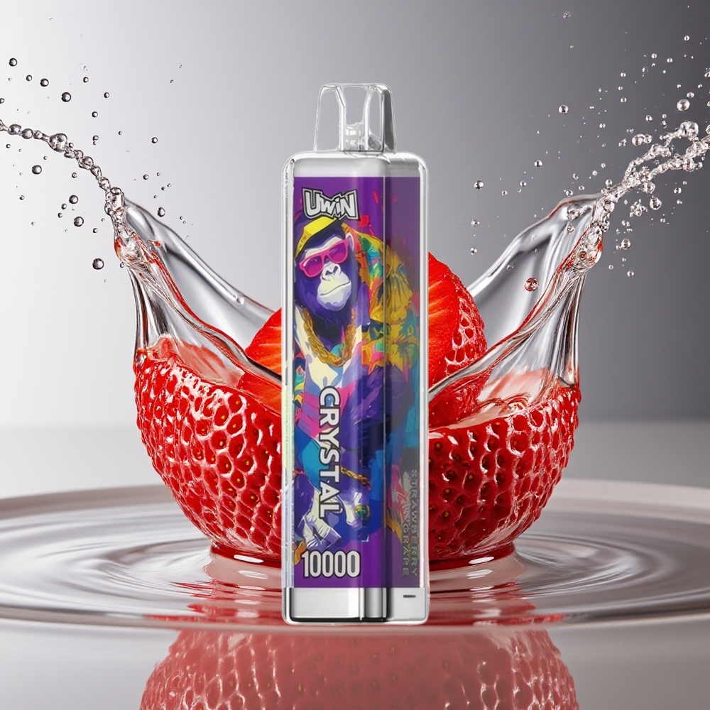 Uwin Crystal 10000 Puffs Aardbei Druif RGB